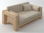 Simple wooden sofa