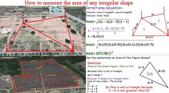 Software to calculate area of irregular shape