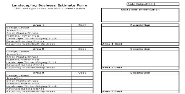Landscaping Estimate Template Free from www.sketchup3dconstruction.com