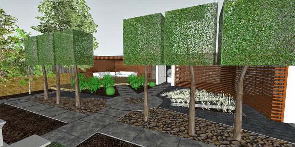 How architects apply sketchup for interior and garden design
