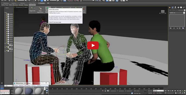 3ds Max 2015 Populate Tool -  Seating