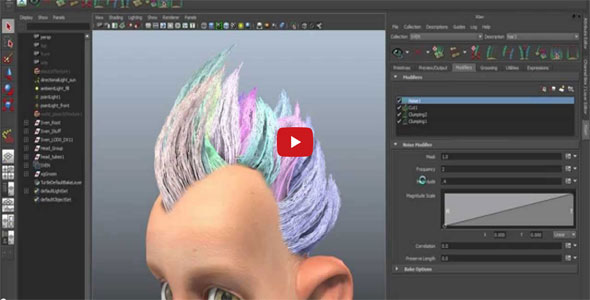 How to apply XGen Tools within Maya for making Hair Fur and Geometry Instancing