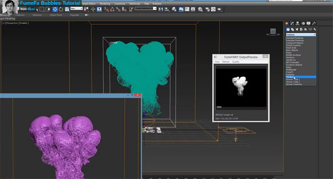 Learn to make naturalistic underwater bubbles with 3ds max