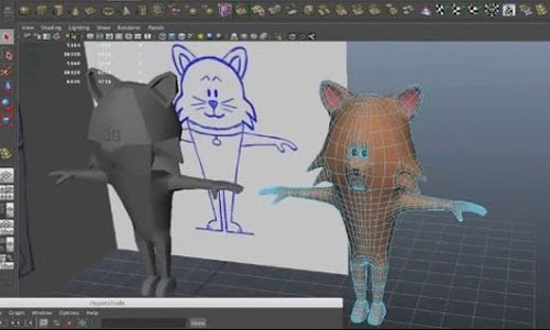 Edge 3D offers a video tutorial on modeling a cartoon cat with Maya