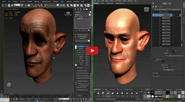 Mudbox Sculpt and Paint Layers to 3ds Max 2015