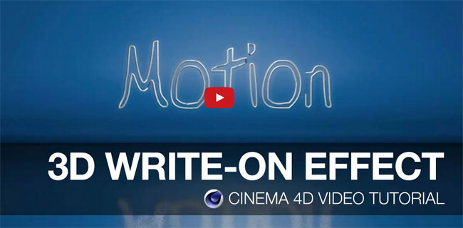 3D write-on effect in Cinema 4D