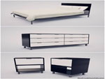 Bed - Dresser - Night cabinets