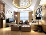European-style luxury living room model