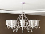 White crystal chandelier lamp
