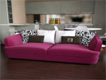 The rose red multiplayer sofa 3D models