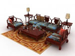 Chinese style sofa 3d model