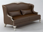 Brown leather sofa model