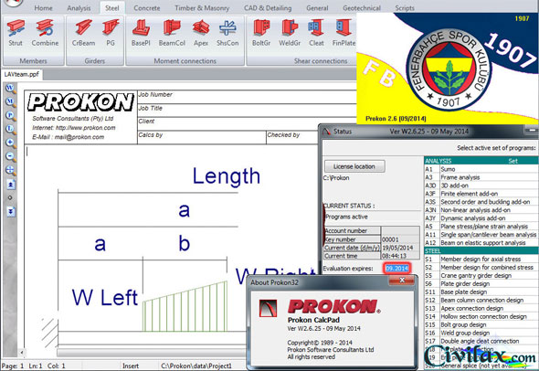 Prokon V2.6 for structural engineers