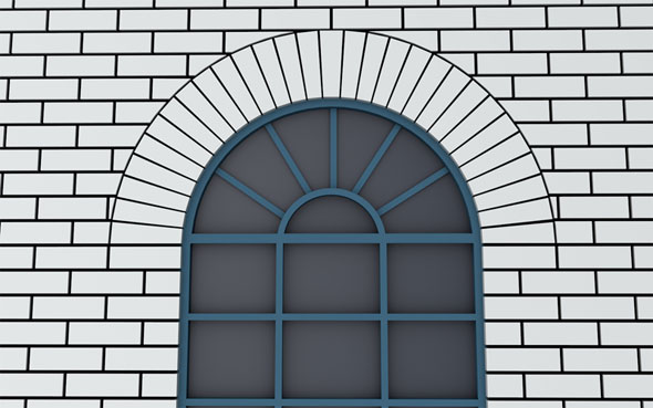 Details of brickwork arch design