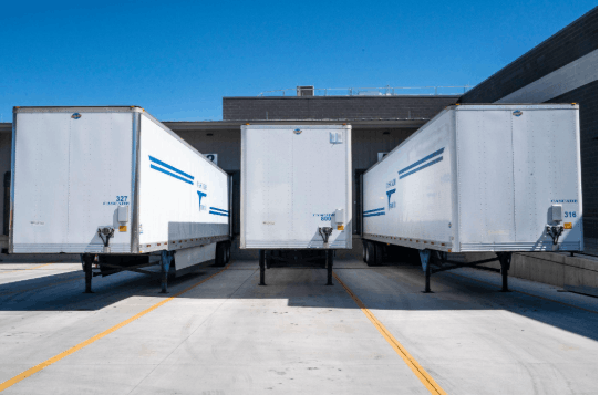 Commercial trailer rentals for transporting heavy construction equipment