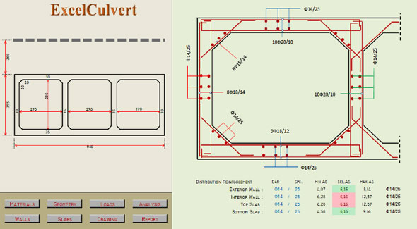 Download spreadsheet for concrete box culvert analysis & design