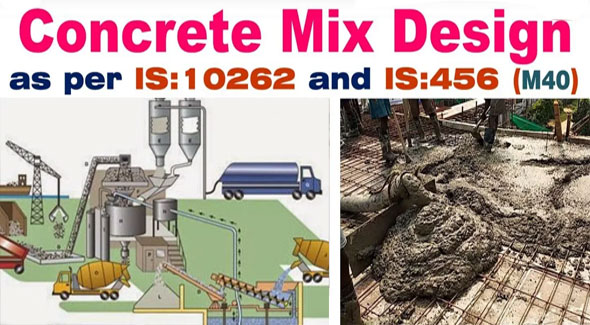 How concrete mix design is performed with adherence to IS:10262 and IS:456