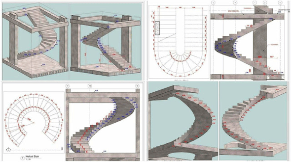 Some useful guidelines to construct curved circular stairway