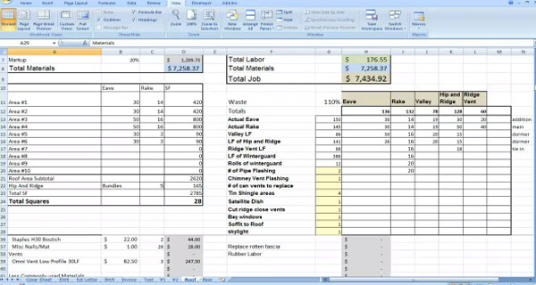 Estimating with Excel for the Small Contractor