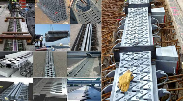 Different types of expansion joints in bridge construction