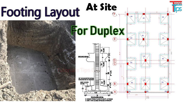 Steps to layout footing at construction site