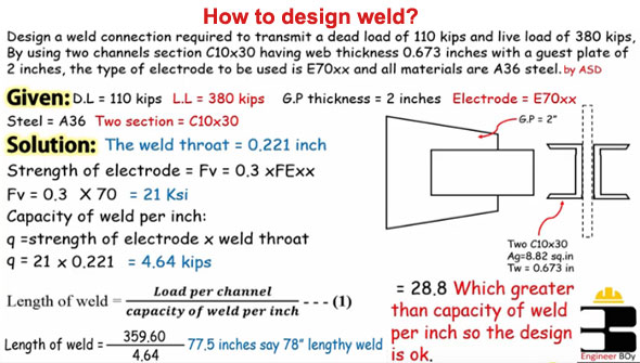 How To Design A Weld Connection