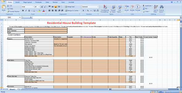 Residential House Building Template