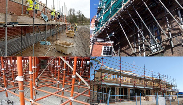 Different types of scaffolding in construction