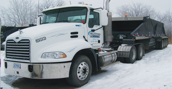 Semi trailer bottom dump truck