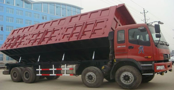 Side dump trucks