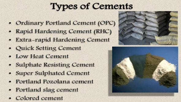 Details about some common types of cement in concreting work