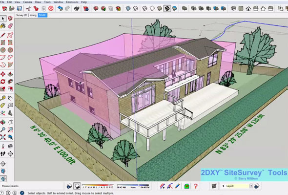 2DXY SiteSurvey tools for sketchup