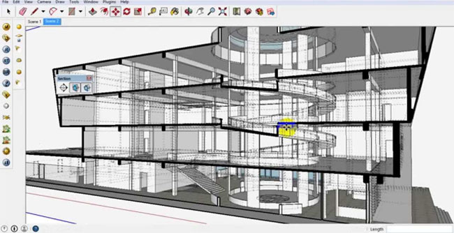 How to make 3d render section in sketchup