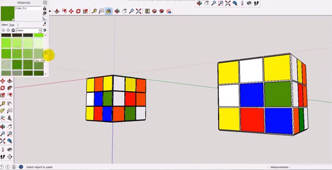 3D Rubik's Cubes in Sketchup