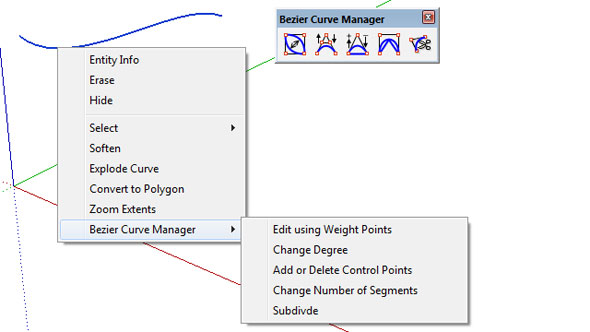 Bezier Curve Manager for Sketchup