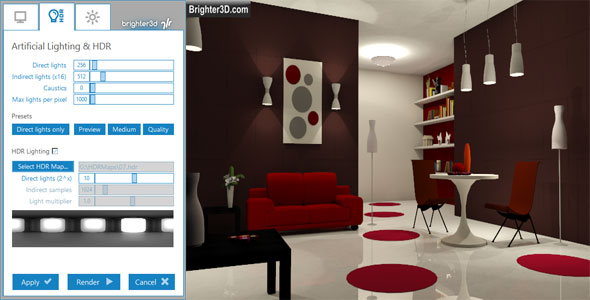 Brighter 3D rendering plugin version 1.13 is compatible with Sketchup 2014