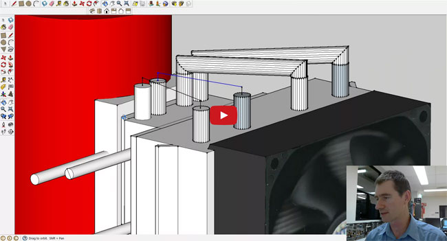 How to apply sketchup for making the model of Peltier Drink Cooler