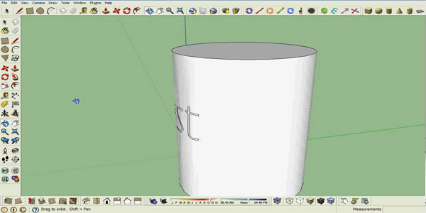 How to create curved letters with sketchup