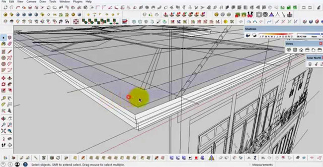How to drawing roof in Sketchup