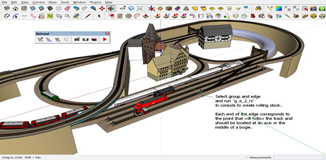 Stunning animation of Lego Simple Train through Eneroth Railroad Plugin for sketchup