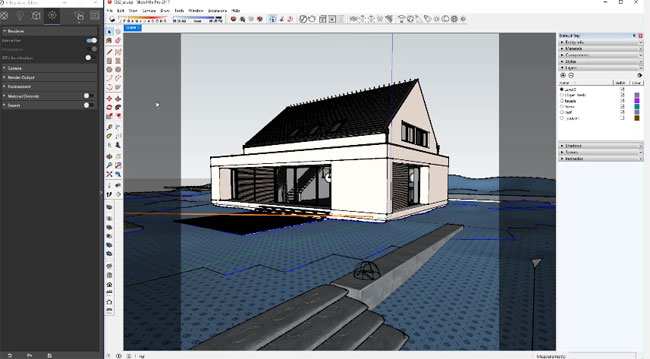 How to apply exterior lighting with vray in sketchup