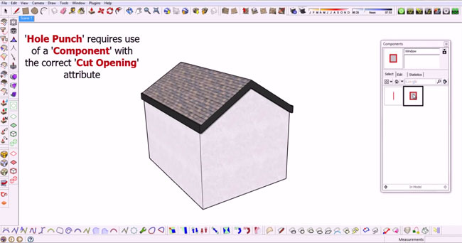 Hole Punch Plugin for Sketchup