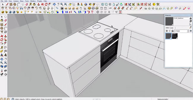 Kitchen Modeling with sketchup