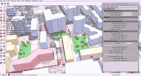 A useful sketchup extension for parametric urban design