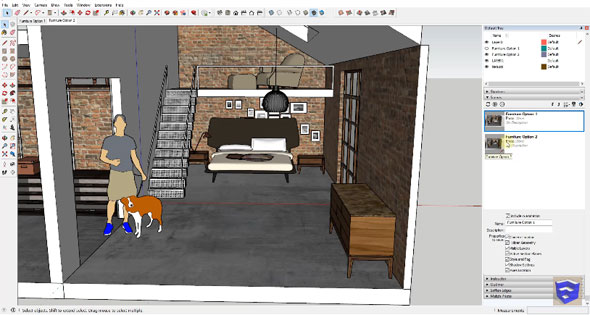 How to present multiple furniture options in sketchup
