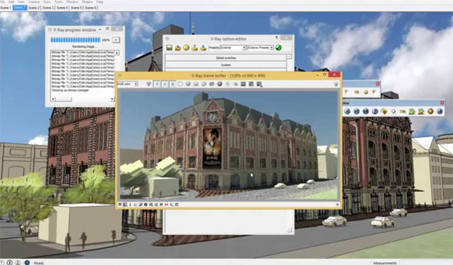 How to perform large format rendering with Sketchup and V-ray