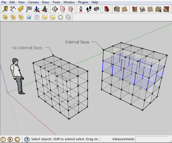 How to use scale tool & toys selection plugin for creating a model with sketchup