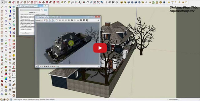 Apply sketchup and render numerous angles in one time activation render