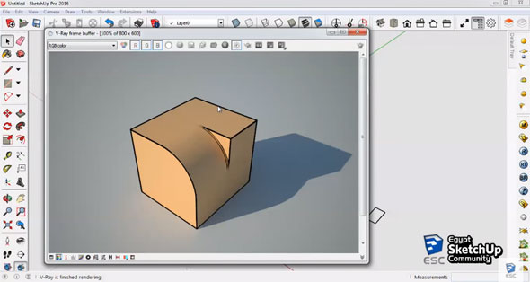 Vray Toon Material | Sketchup Vray Tutorial | Vray Toon Tutorial