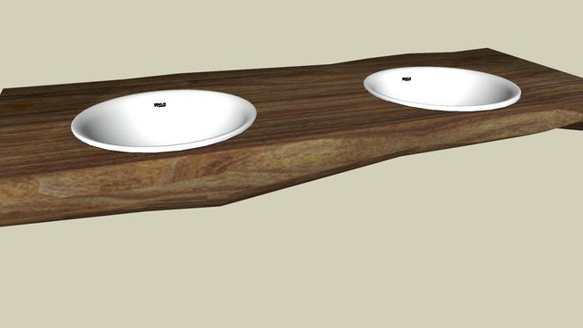 Rustic double sink